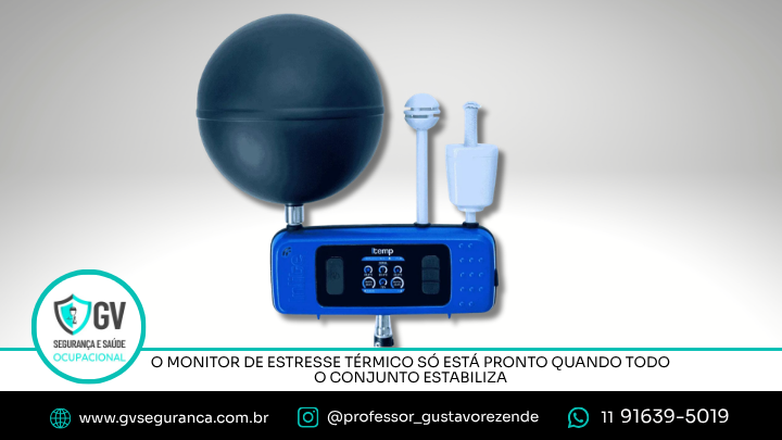 O monitor de estresse térmico só está pronto quando todo o conjunto estabiliza